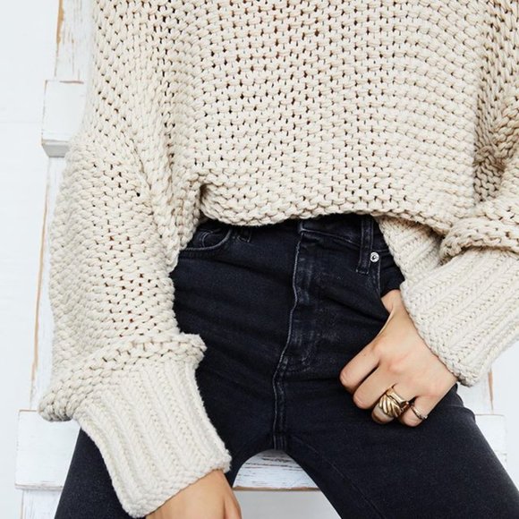 Free People My Only Sunshine Chunky Knit Sweater - Picture 5 of 7